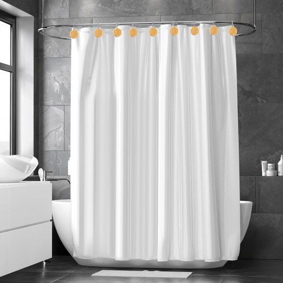 Boho Shower Curtain Hooks Rings Set 12 Woven Wicker Ratten New in package - Picture 5 of 9